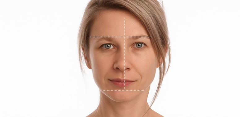 Schiefes oder asymmetrisches Gesicht; Gesichtsskoliose